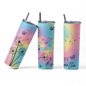 20oz Insulated Tumbler, Inspirational, Dandelion, Floral, Cute